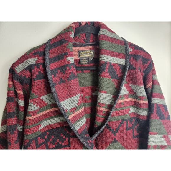 Vintage 80s Eddie Bauer Jacket Coat Womens Size M Red Wool Western Southwestern - Picture 3 of 5
